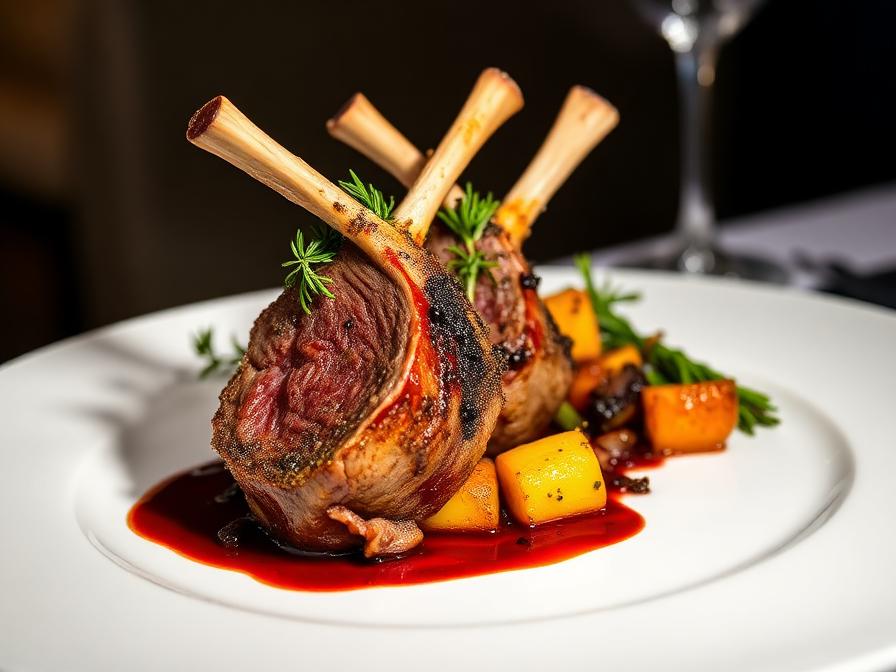 Michelin Frenched Rabbit Rack Herb-Crusted Rack of Lamb | Michelin ⭐⭐⭐ Recipe